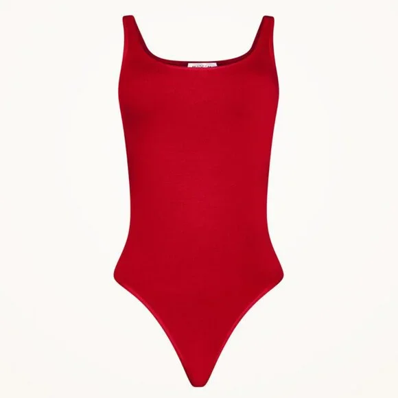NWOT Wolford Jamaika String Thong Shiny Scoop Neck Bodysuit